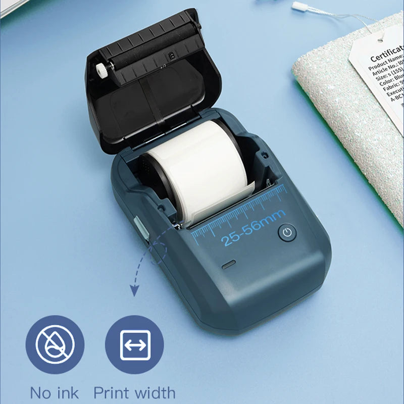 Mini Label Thermal Printer B1 Portable Self-Adhesive Printer for Stickers round Labels Rolls UV Tag Bluetooth Printer
