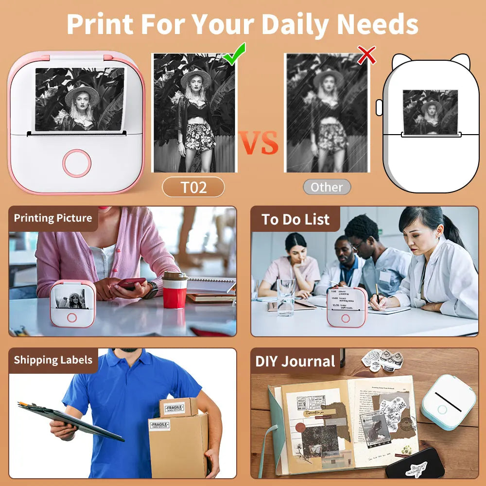 Mini Pocket Printer – Portable Wireless Thermal Printer