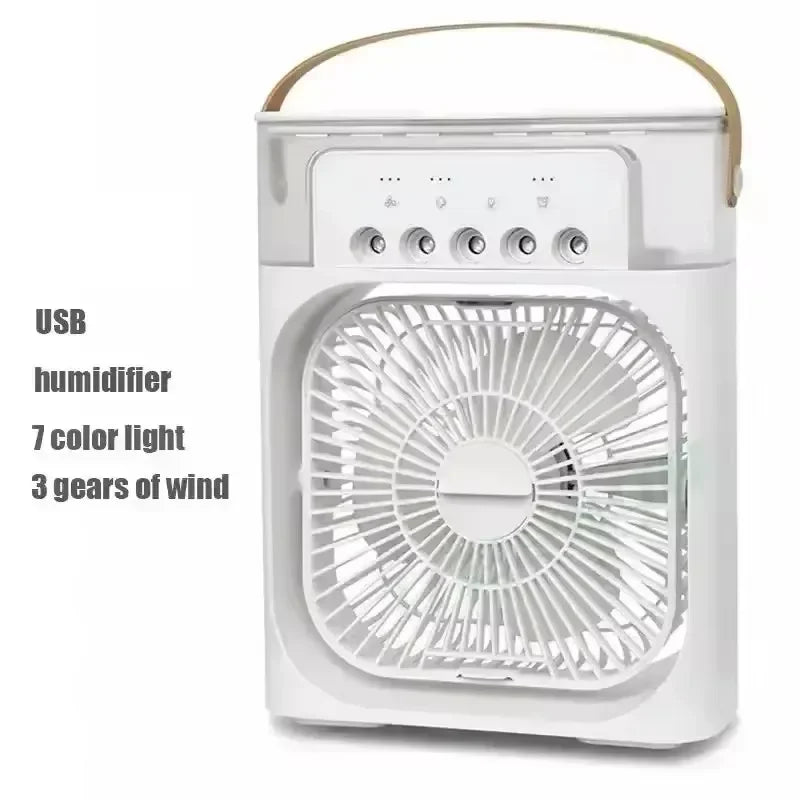 New 3-In-1 Fan, Air Conditioner, Mini Home Air Cooler, LED Night Light, Portable Humidifier, Air Conditioning Fan, Office and Ho
