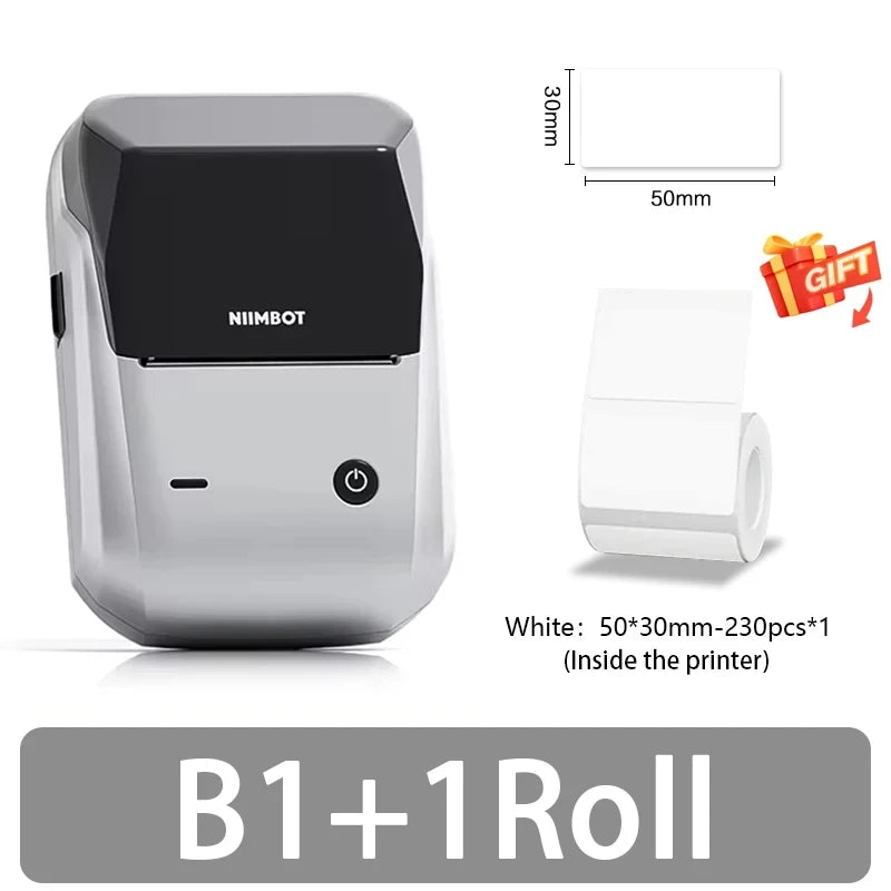 Mini Label Thermal Printer B1 Portable Self-Adhesive Printer for Stickers round Labels Rolls UV Tag Bluetooth Printer