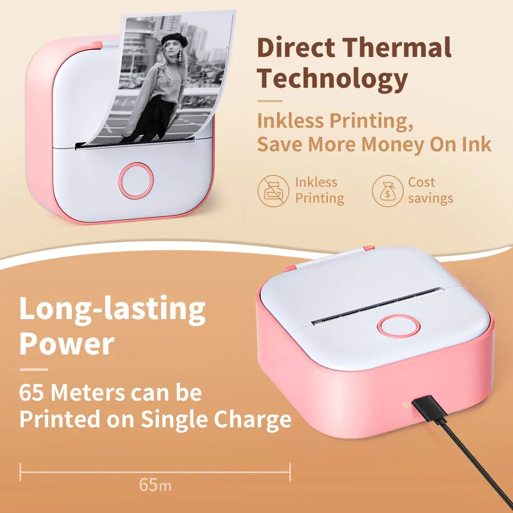Mini Pocket Printer – Portable Wireless Thermal Printer