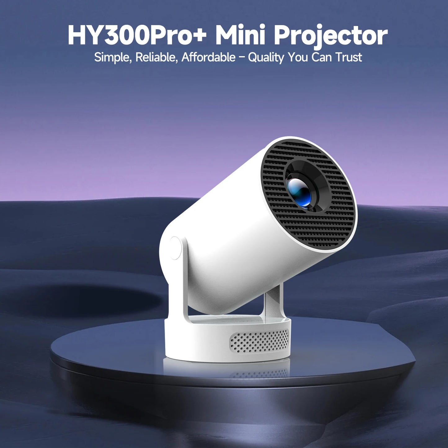 HY300 Pro+ Smart Mini Projector