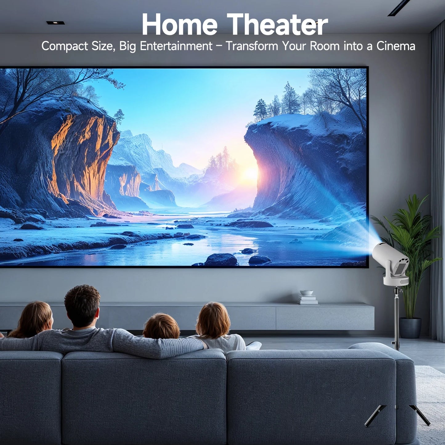 HY300 Pro+ Smart Mini Projector