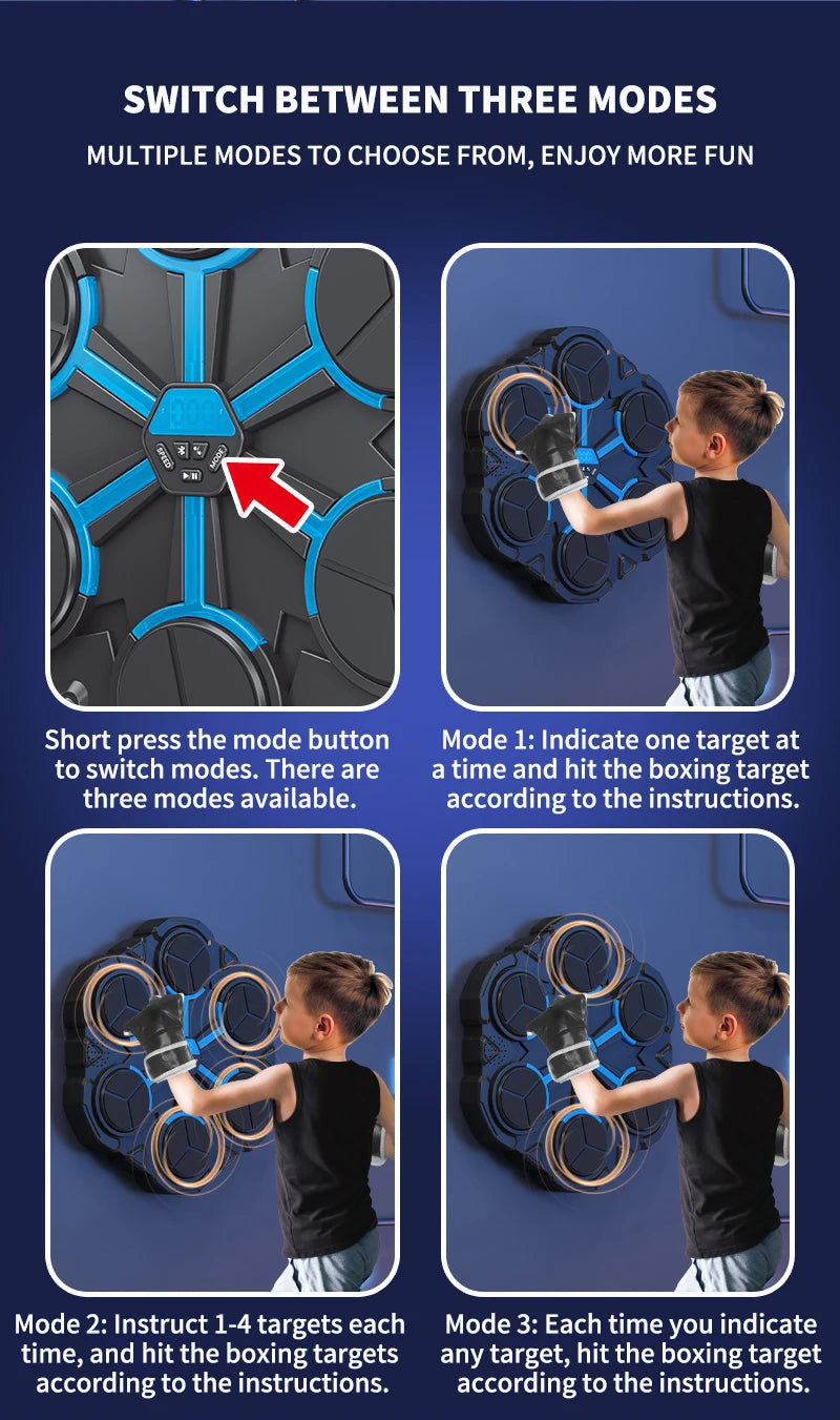 BeatBoxer™ Pro – Bluetooth Boxing Wall Target with Music & Light Cues
