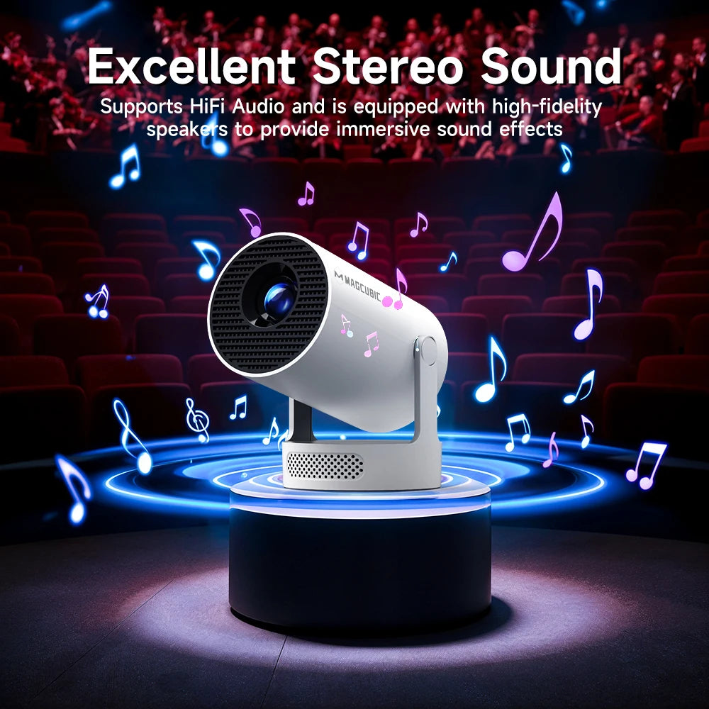 HY300 Pro+ Smart Mini Projector