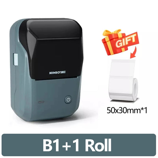 Mini Label Thermal Printer  B1 Portable Self-Adhesive Printer for Stickers round Labels Rolls UV Tag Bluetooth Printer