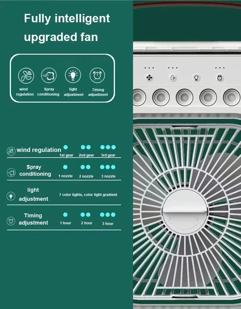 Mini Air Conditioner Fan 3-in-1 – Portable Humidifier, Cooler & Fan ❄️