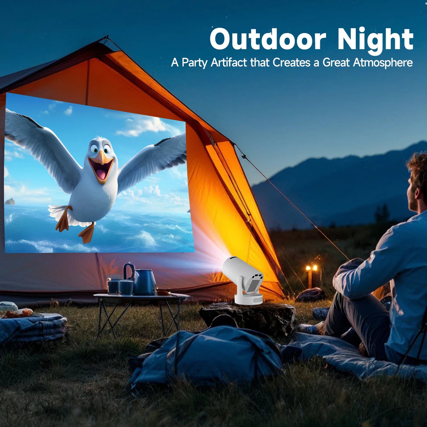 HY300 Pro+ Smart Mini Projector