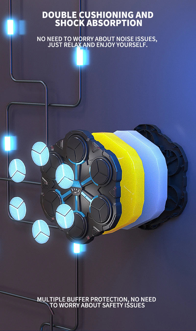BeatBoxer™ Pro – Bluetooth Boxing Wall Target with Music & Light Cues